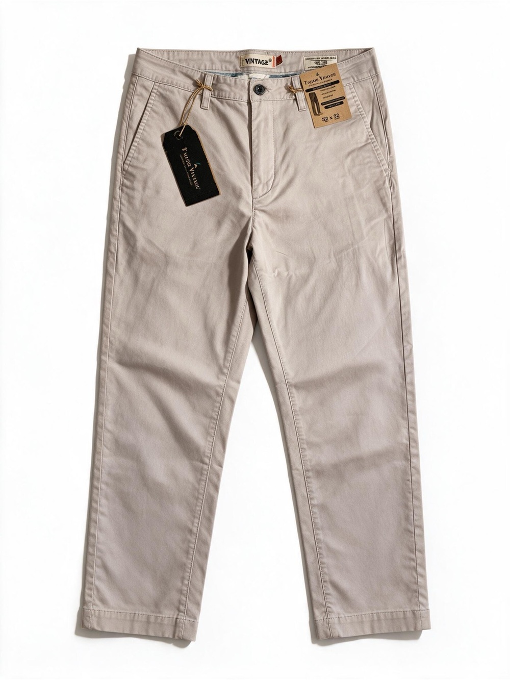 Tailor Vintage Men's Light Beige Chino Pants